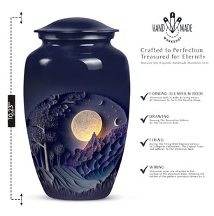 Moon Cremation Urn for Adult Ashes