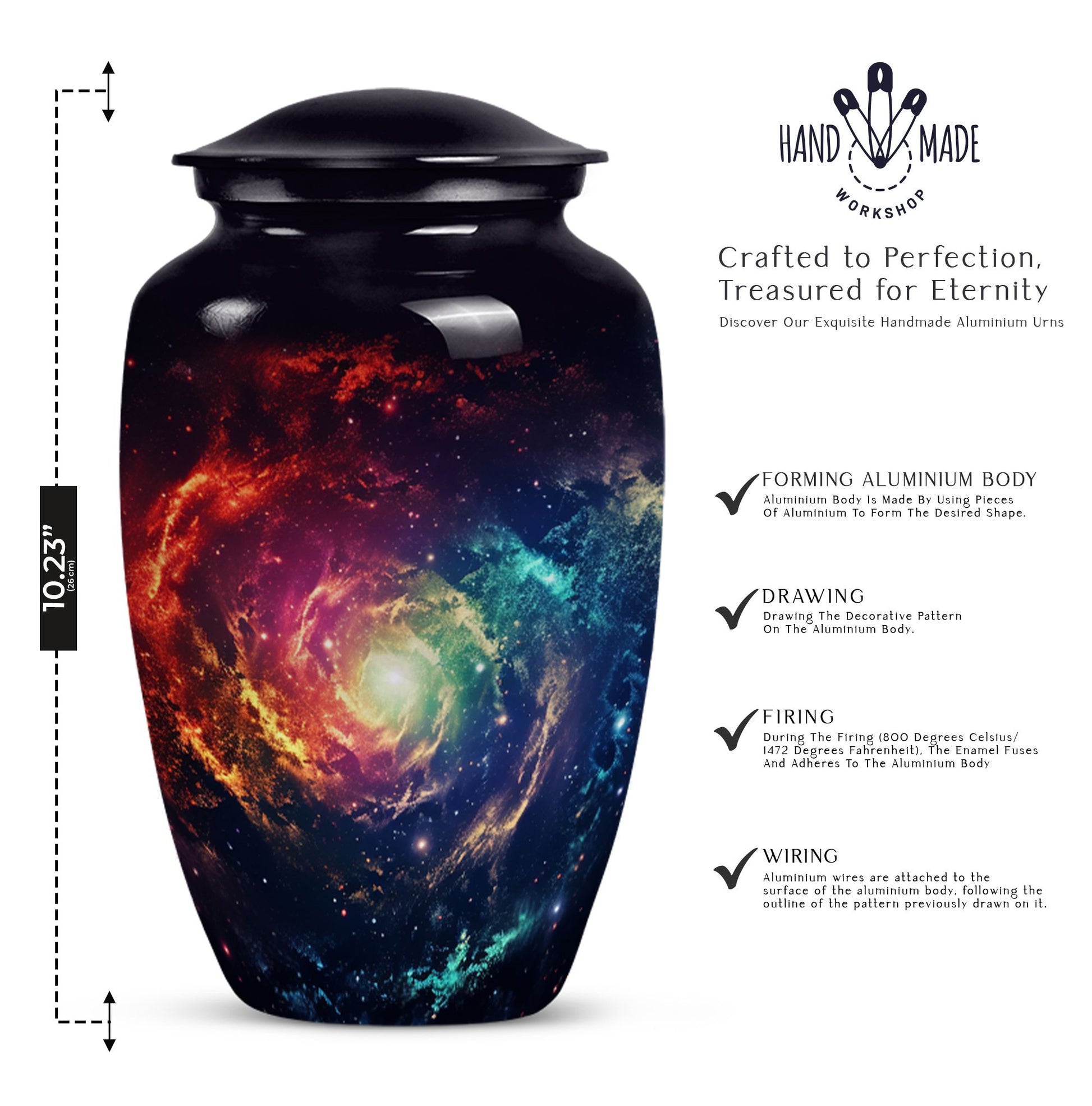 Galaxy Memorial Urn for Adult Human Ashes – Durable Memorial Urns