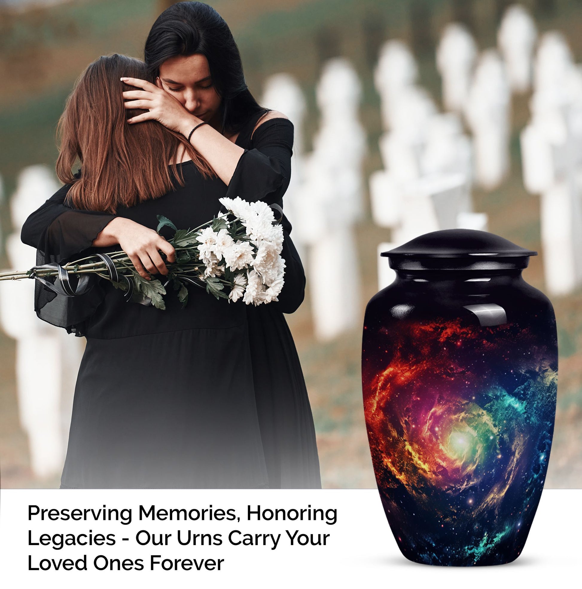 Galaxy Memorial Urn for Adult Human Ashes – Durable Memorial Urns