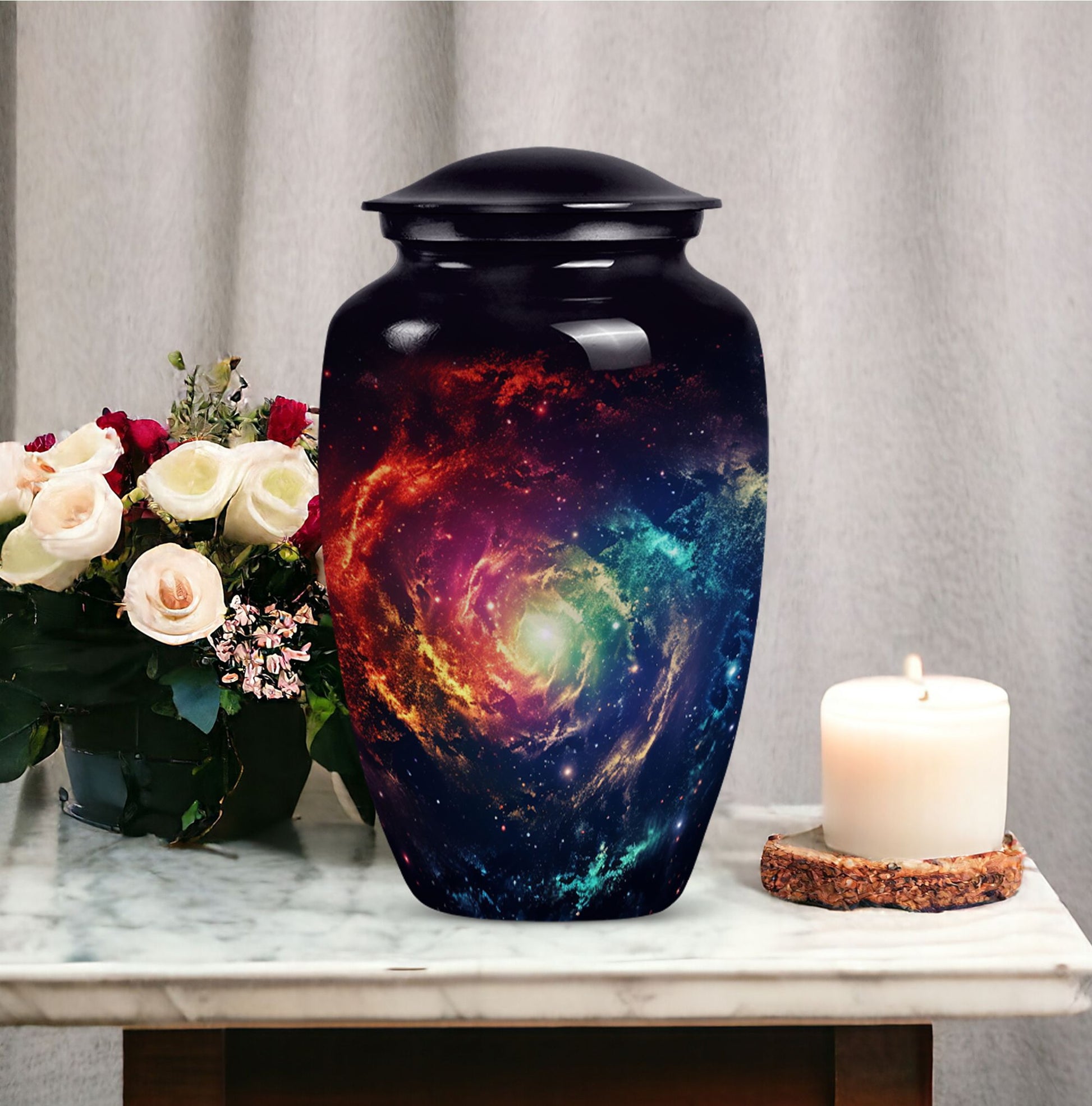 Galaxy Memorial Urn for Adult Human Ashes – Durable Memorial Urns