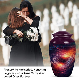 Large Galaxy Urn for Cremated Human Ashes – A Celestial Tribute