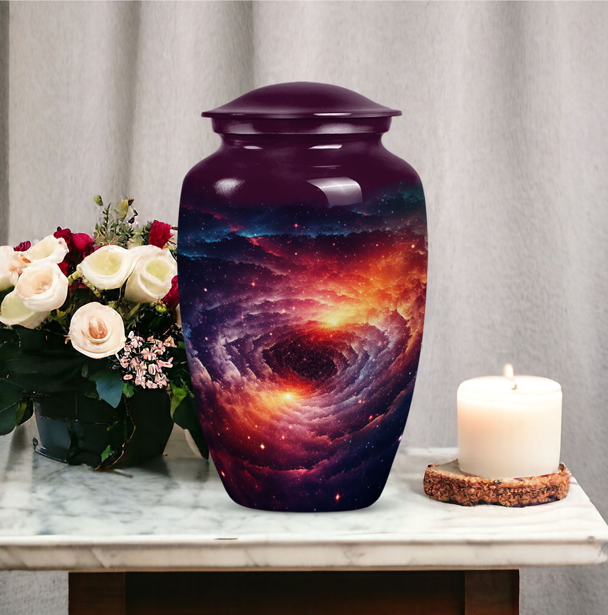 Large Galaxy Urn for Cremated Human Ashes – A Celestial Tribute