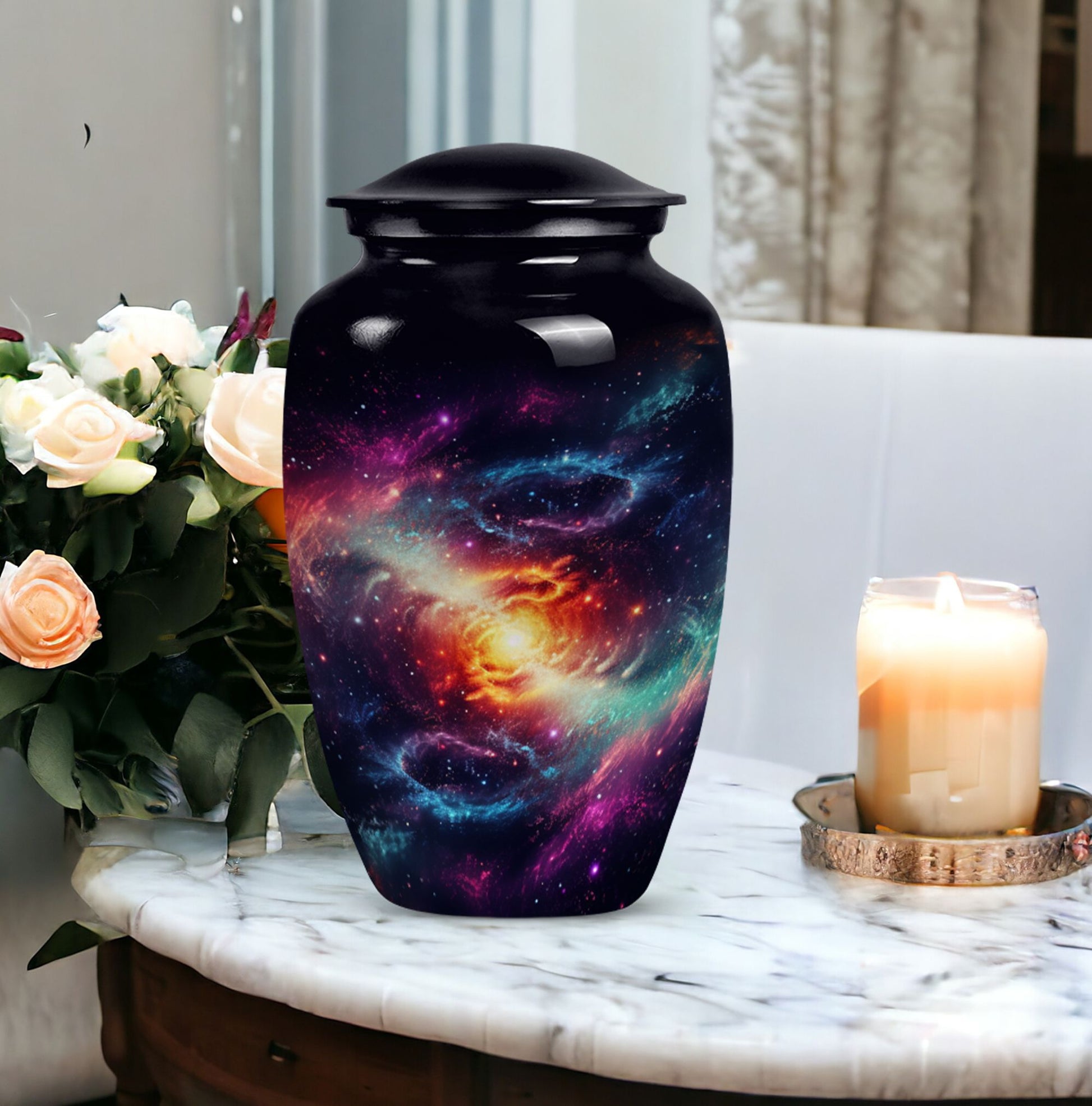 Galaxy Cremation Urn for Adult Human Ashes – Memorial urns