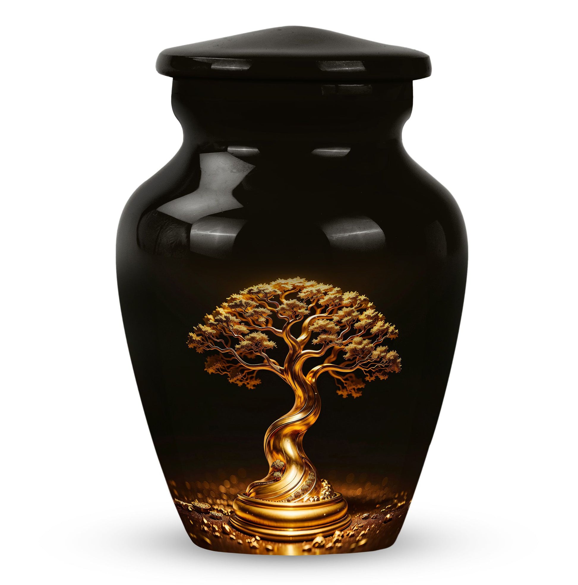 Golden Tree  Small Urn 3 Inch