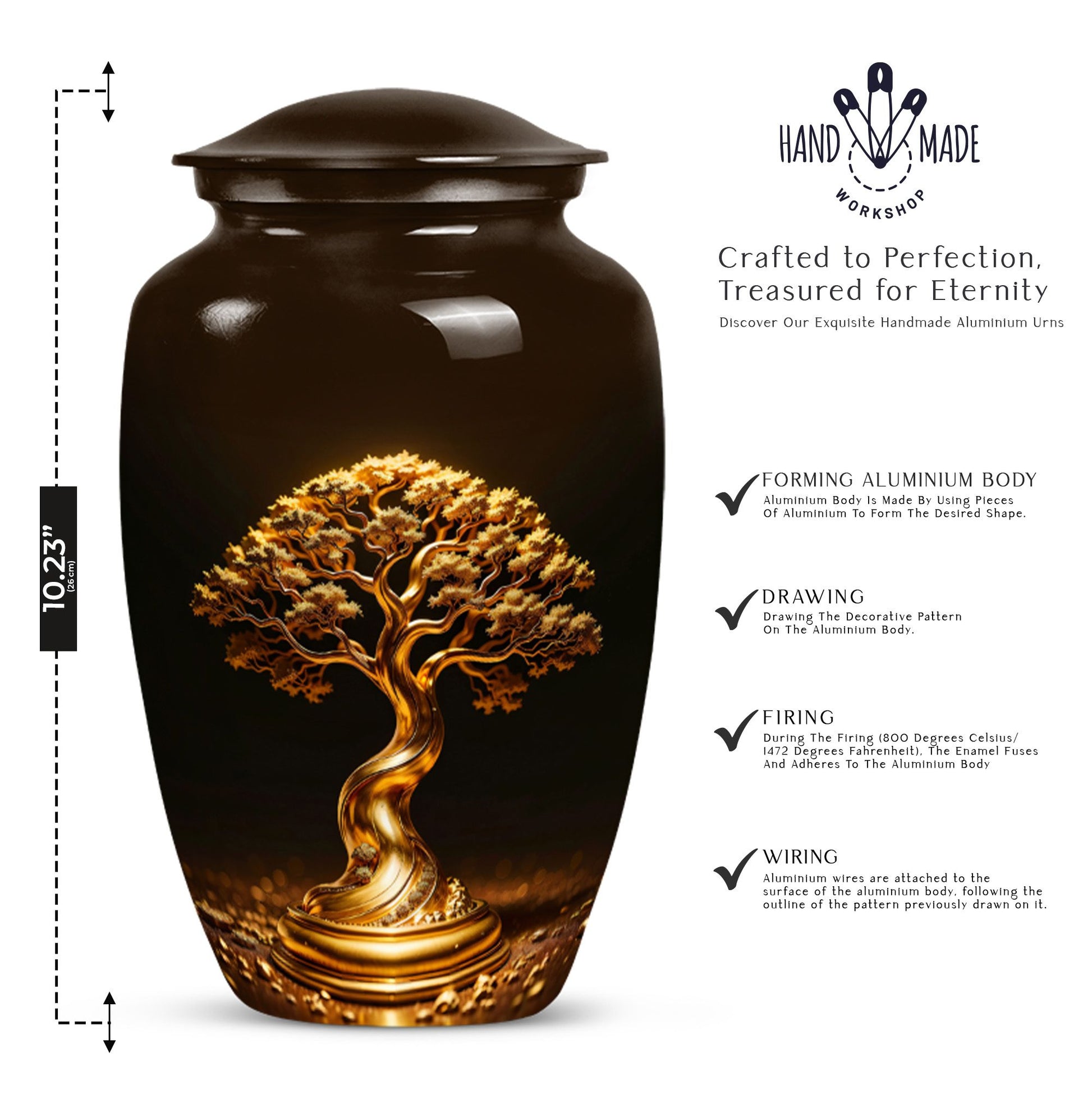 Tree of Life Handcrafted Urn for Adult Human Ashes