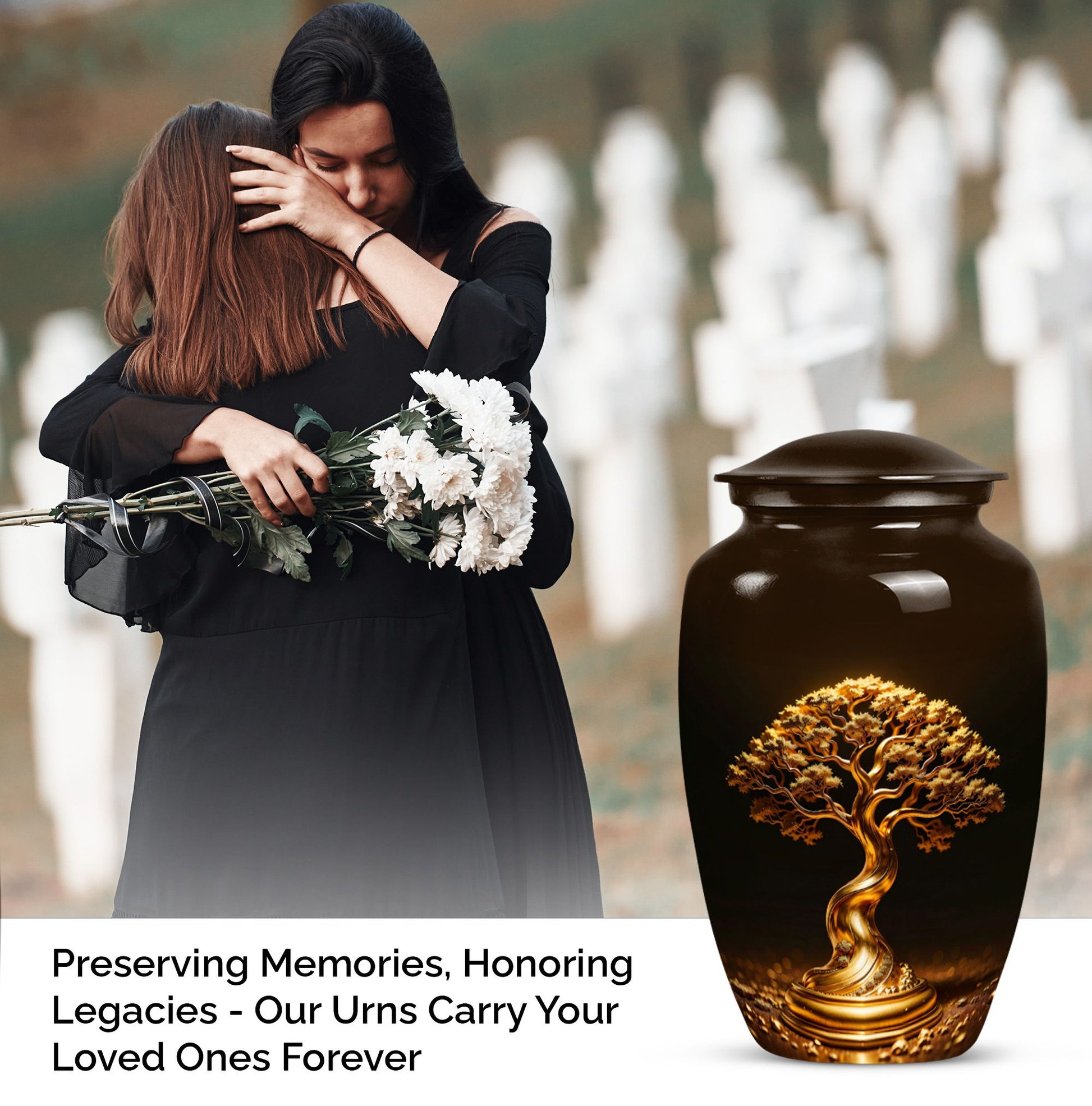 Tree of Life Handcrafted Urn for Adult Human Ashes