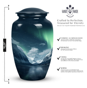 Northern Lights Cremation Urn for Human Ashes