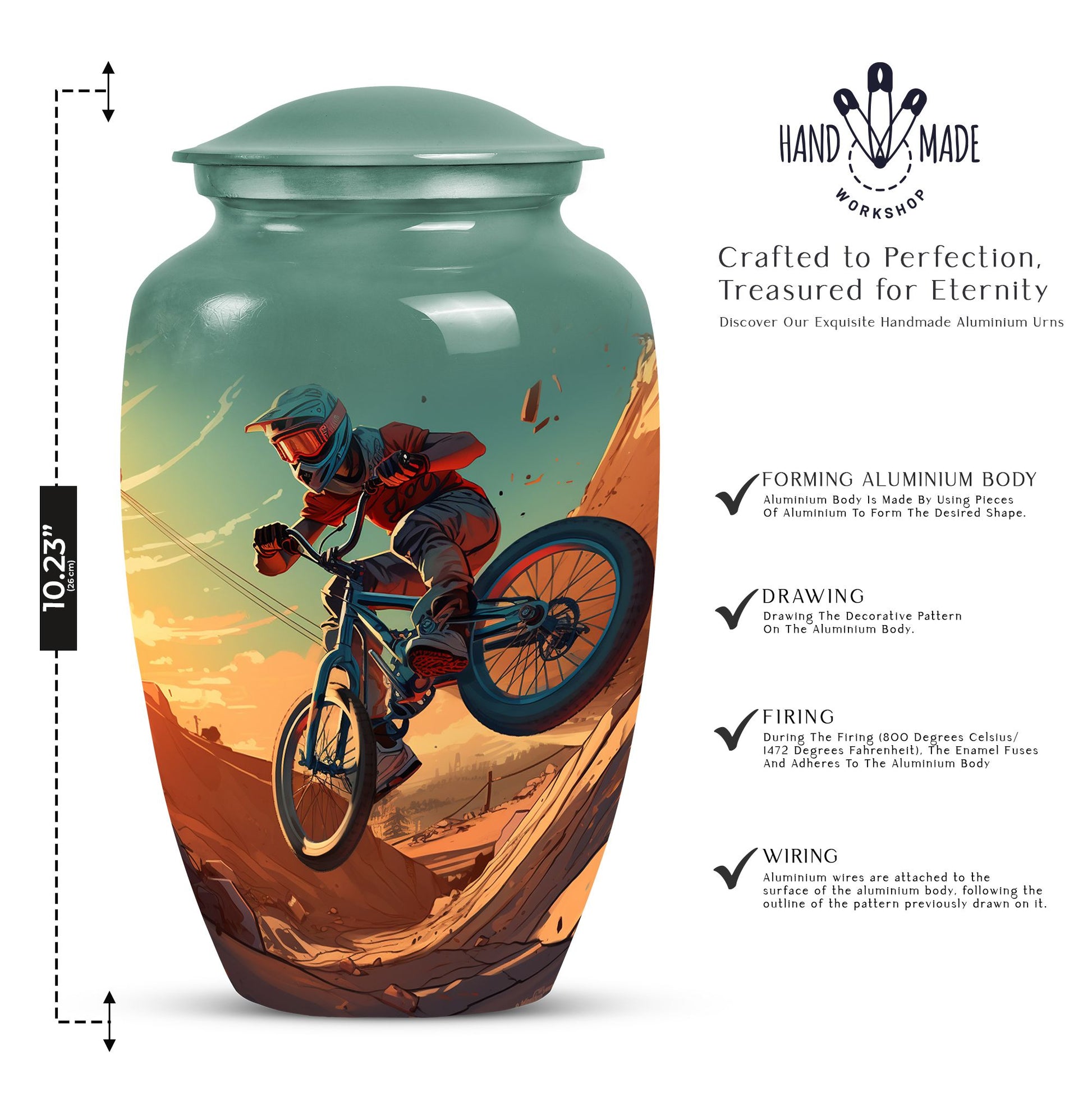 Bike Cremation Container For Adult Human Remains