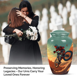 Bike Cremation Container For Adult Human Remains