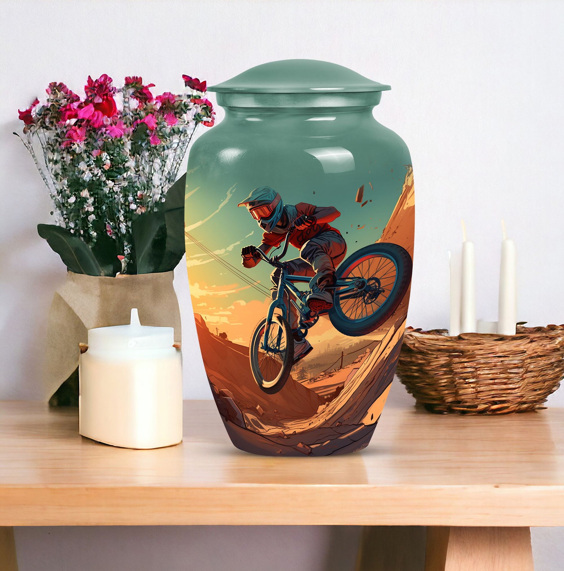 Bike Cremation Container For Adult Human Remains