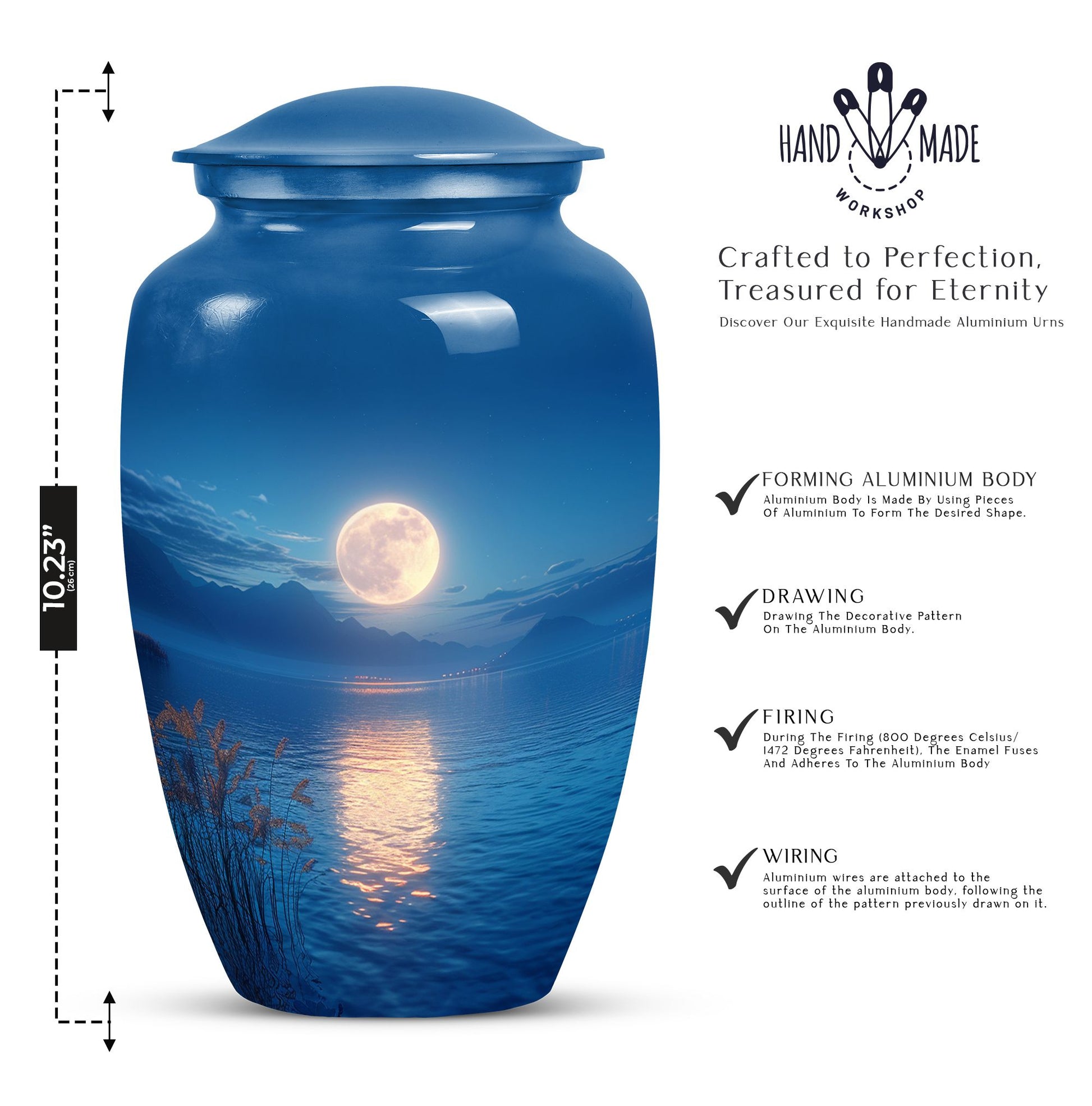 Unique Moon Urn for Cremated Remains