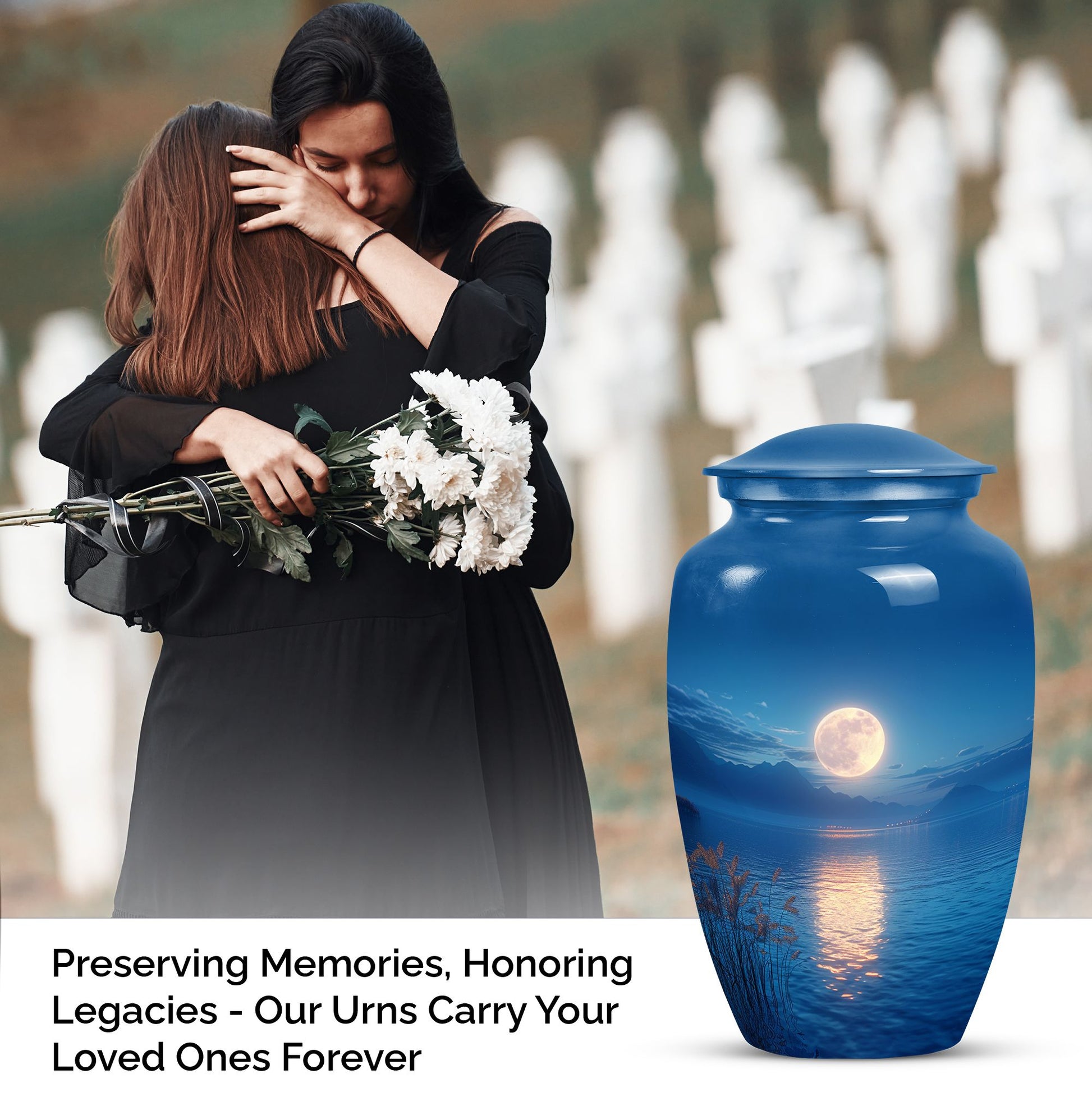 Unique Moon Urn for Cremated Remains