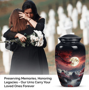 Large Moon Cremation Urn for Adult Ashes