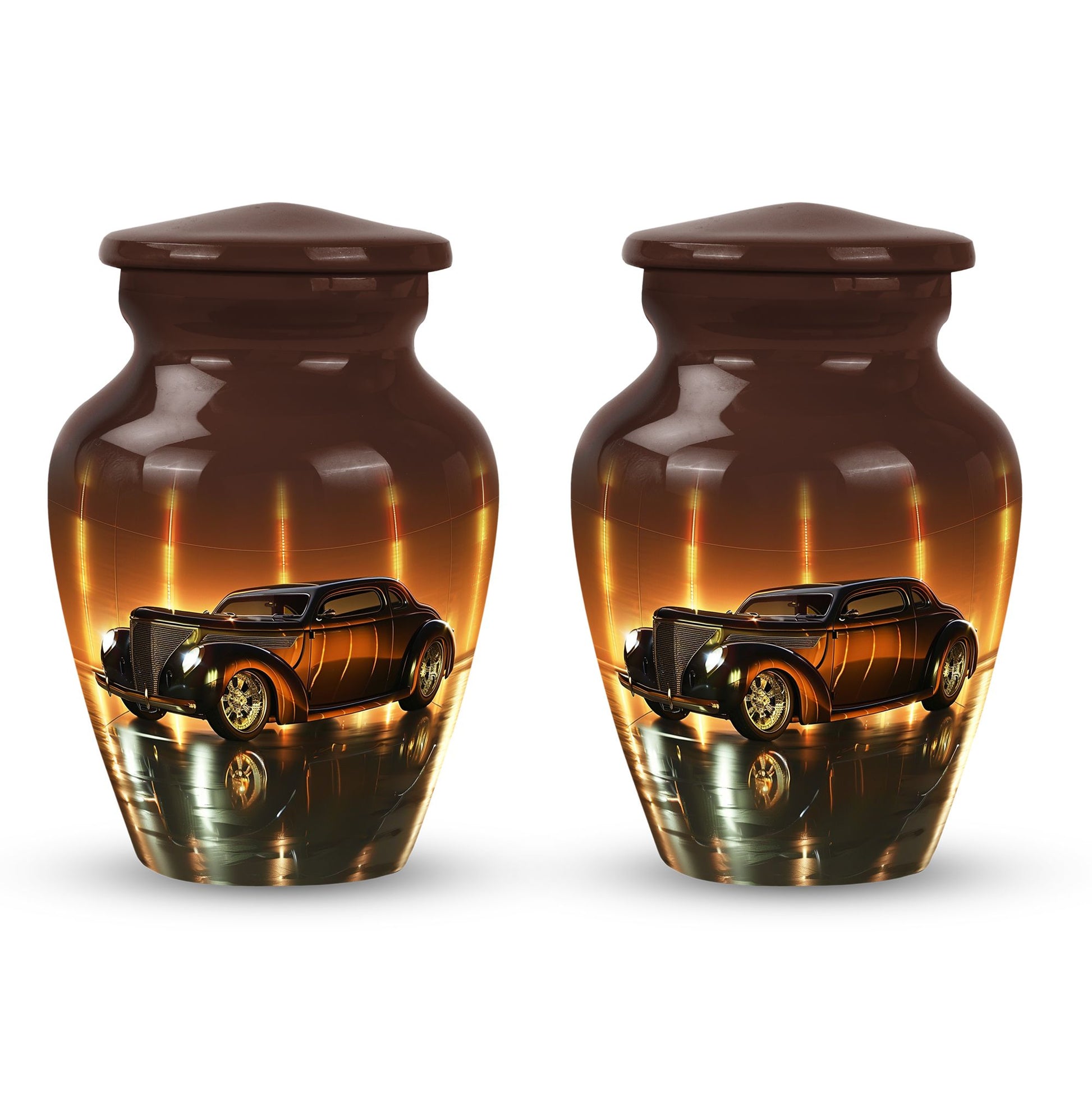 Car  Small Urn Set of 2 Combo