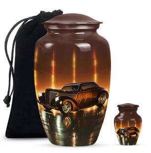 Car  Large urn & 1 Small Urn