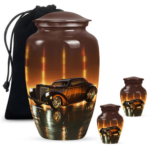 Car  Large urn & 2 Small Urn