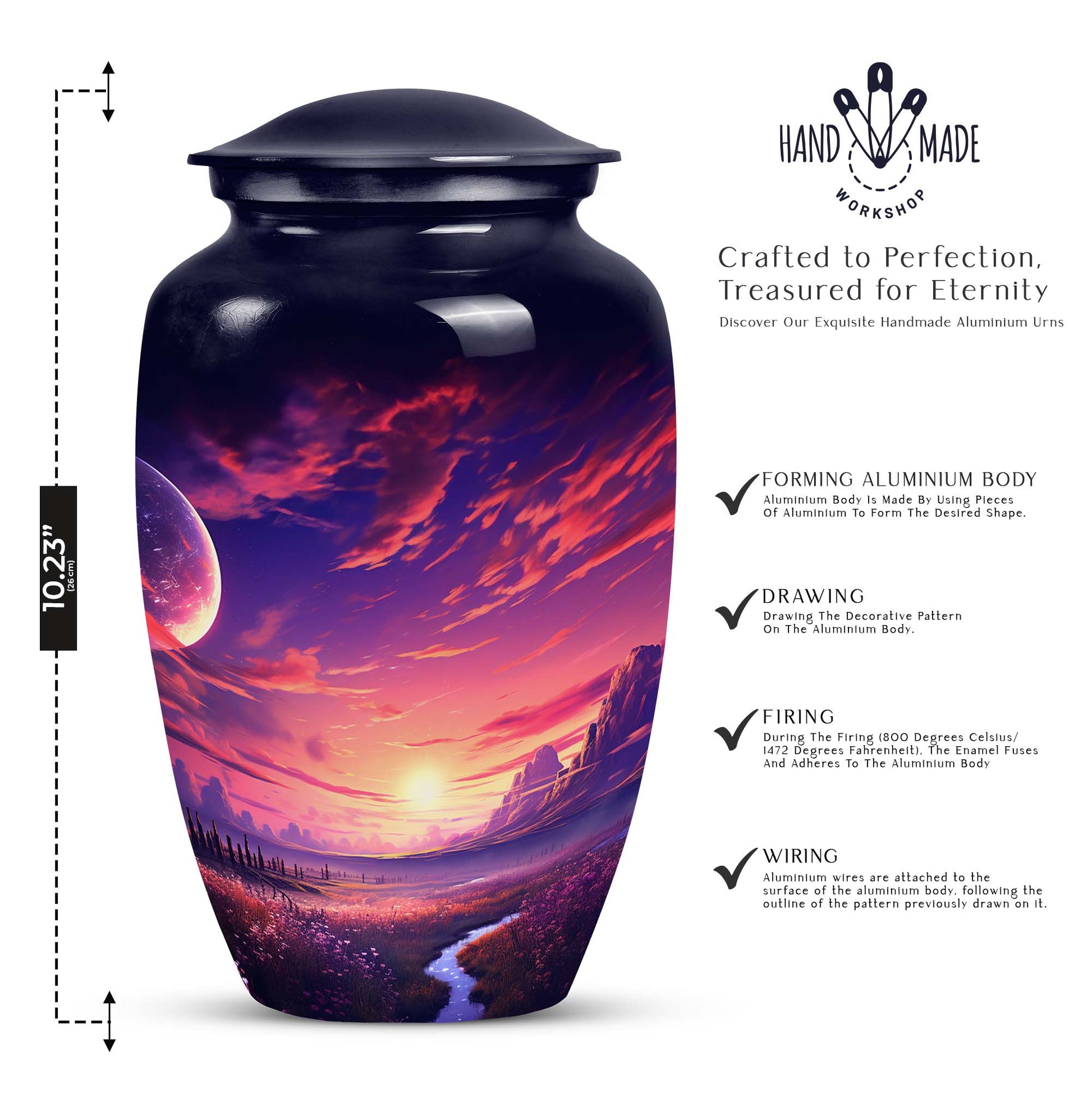 Moon Urn for Cremated Human Remains