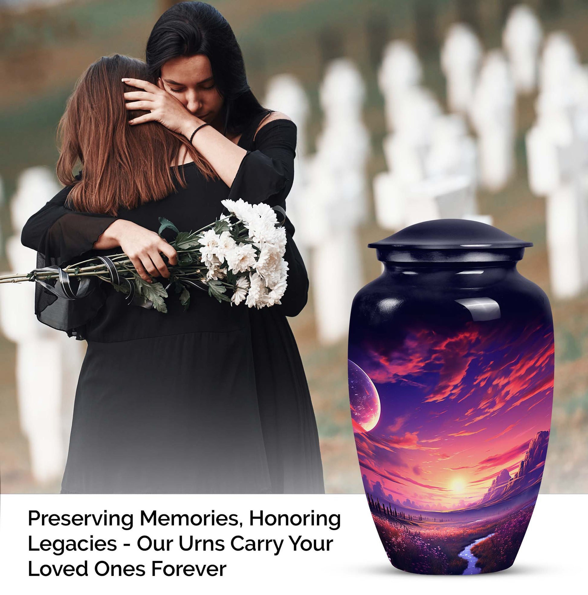 Moon Urn for Cremated Human Remains