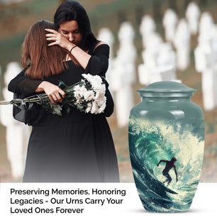 Ocean Breeze Cremation Container for Human Ashes