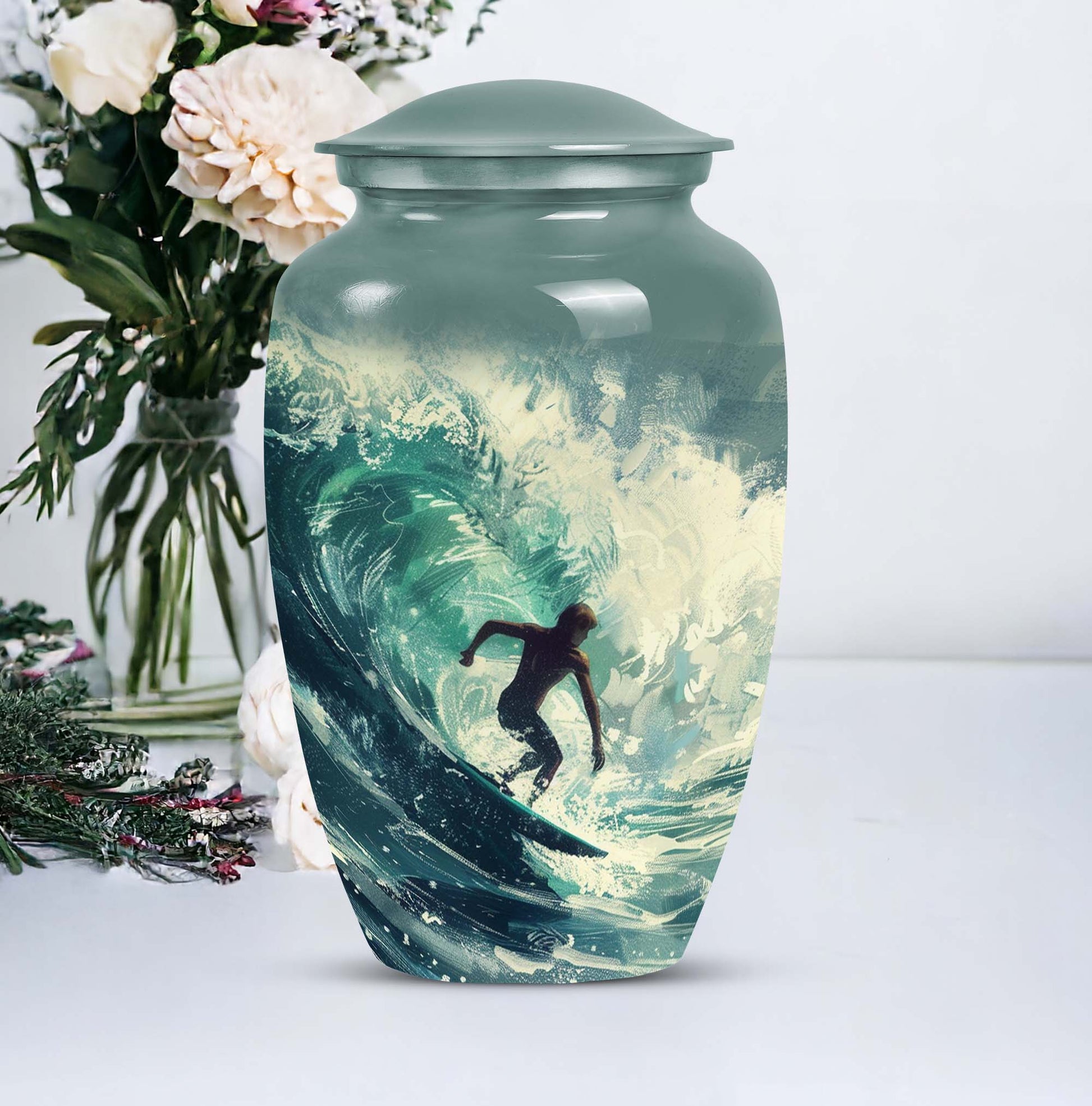 Ocean Breeze Cremation Container for Human Ashes