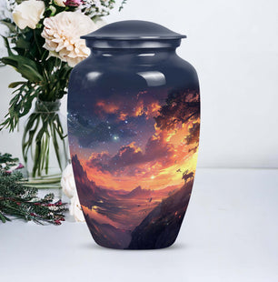 Serene Moon Cremation Urn for Human Ashes