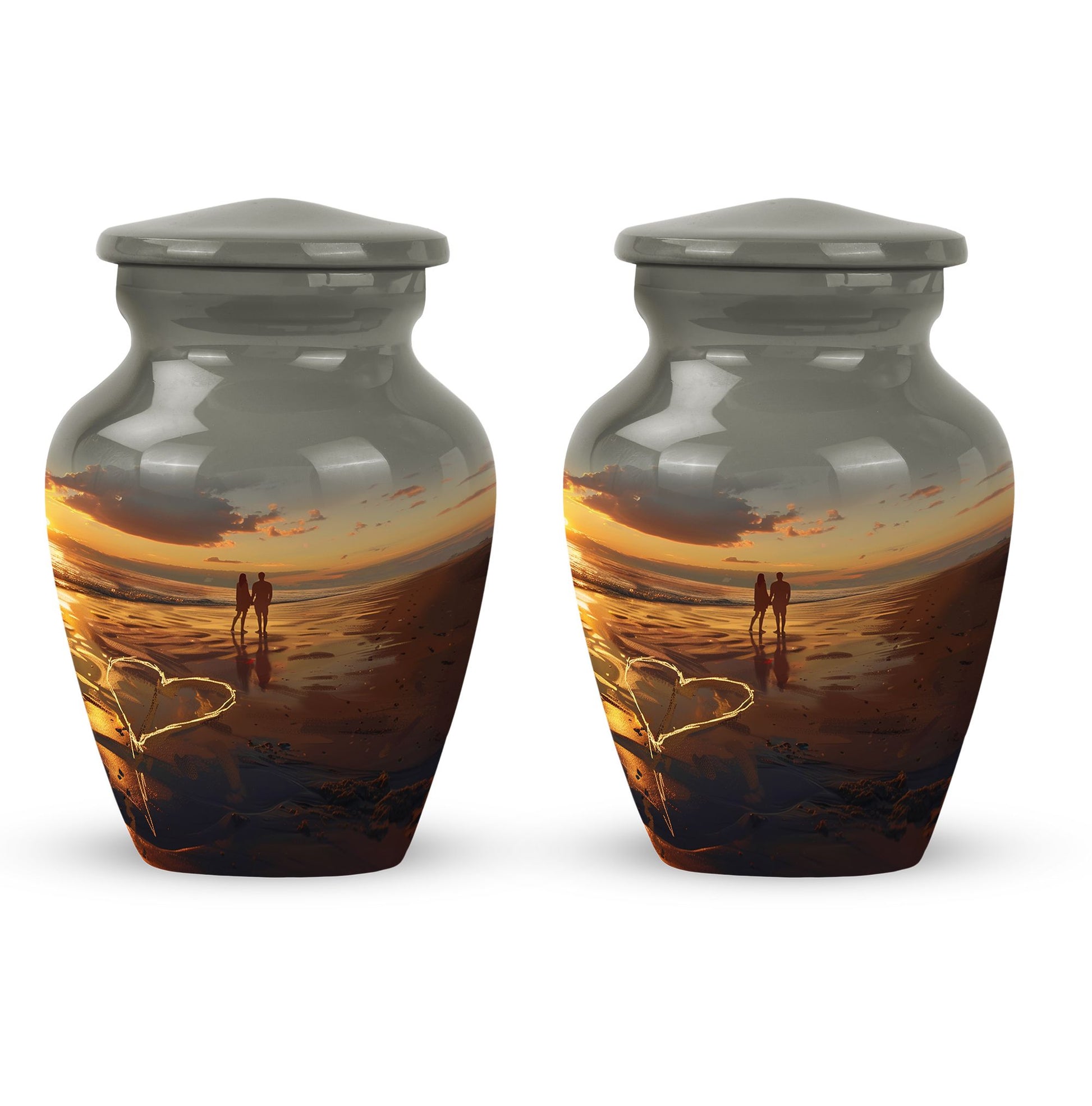 Beach  Small Urn Set of 2 Combo