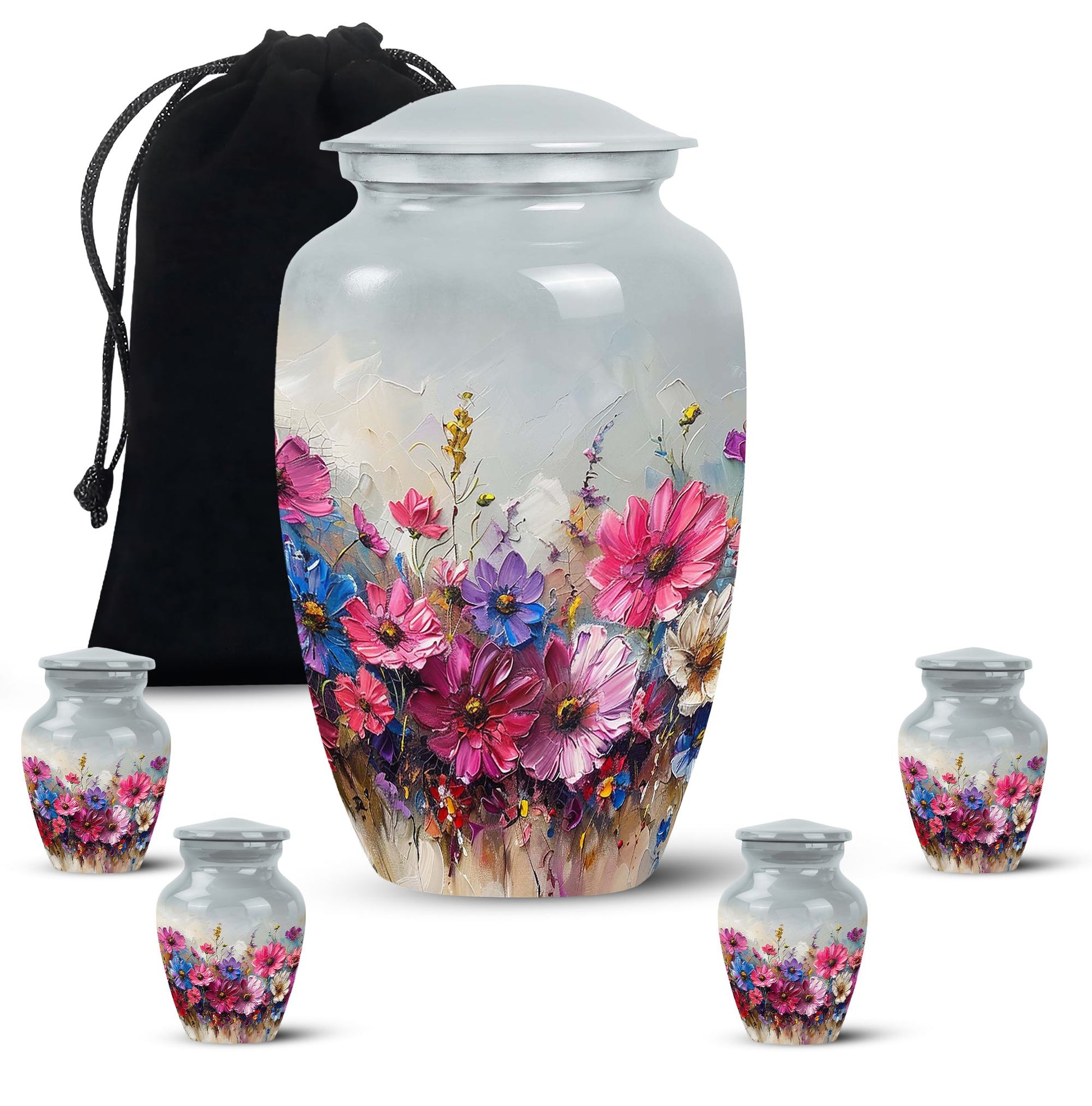 Flower  Large urn & 4 Small Urn