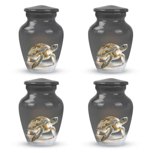 Turtle  Small Urn Set of 4 Combo