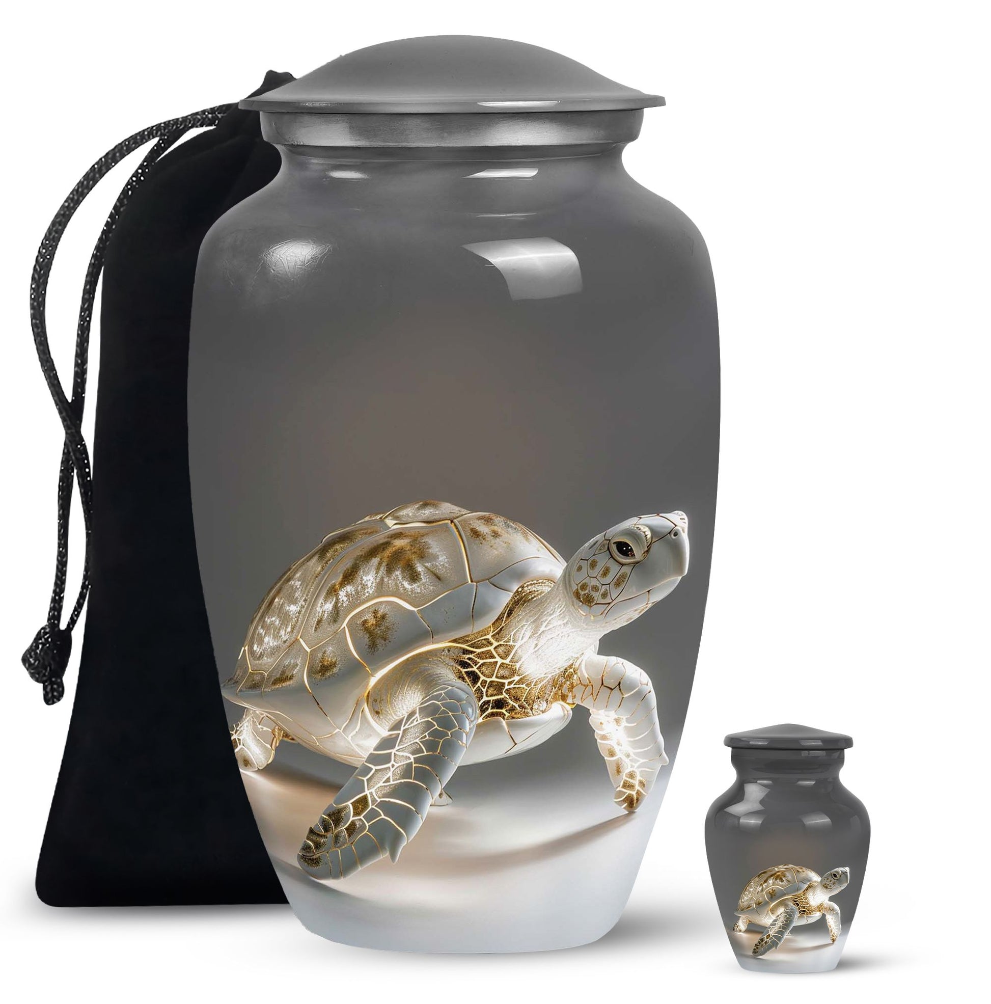 Turtle  Large urn & 1 Small Urn