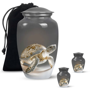 Turtle  Large urn & 2 Small Urn