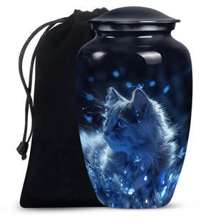 Cat  Large Urn 10 Inch