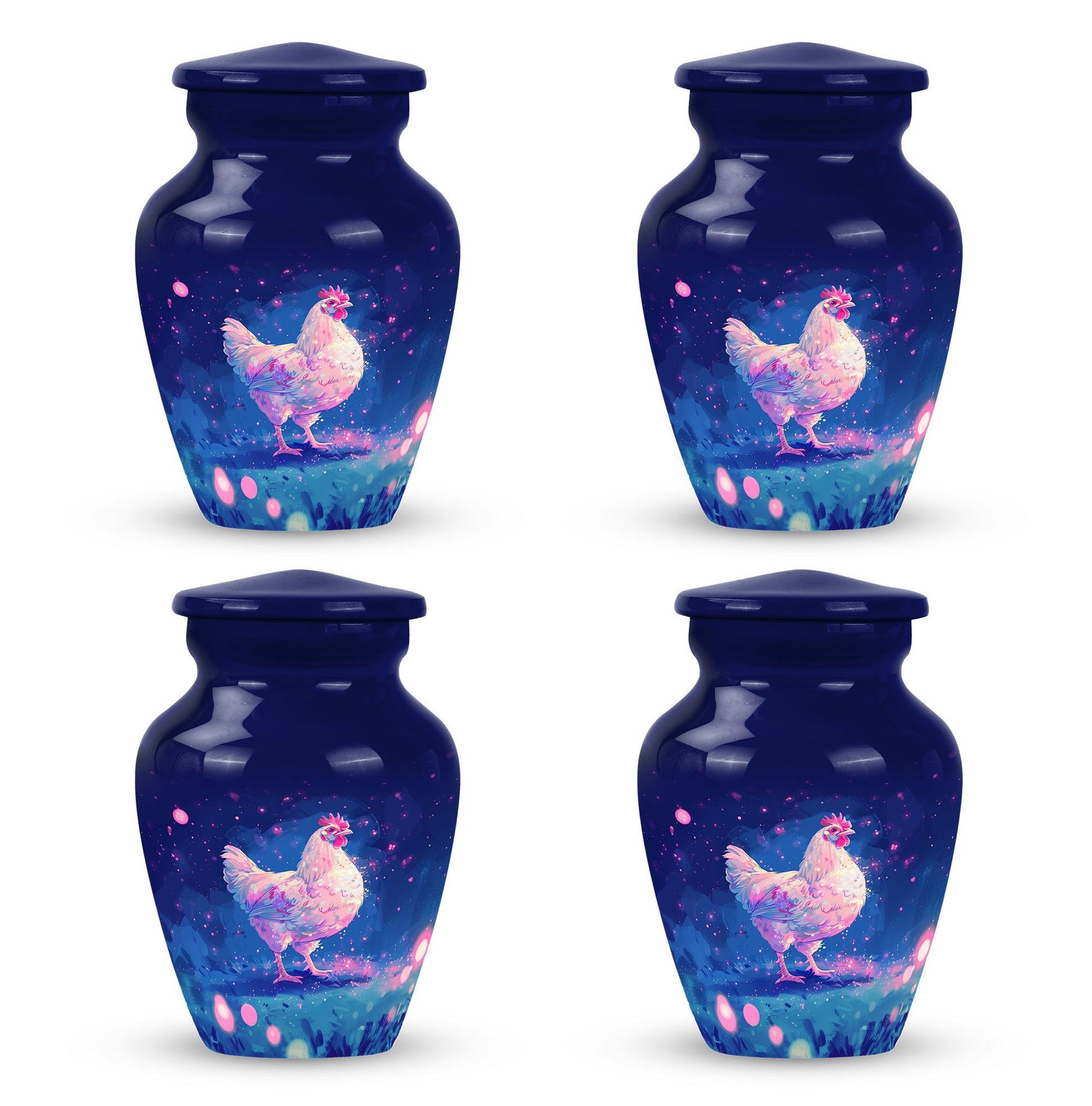 Chicken Urn Small Set of 4