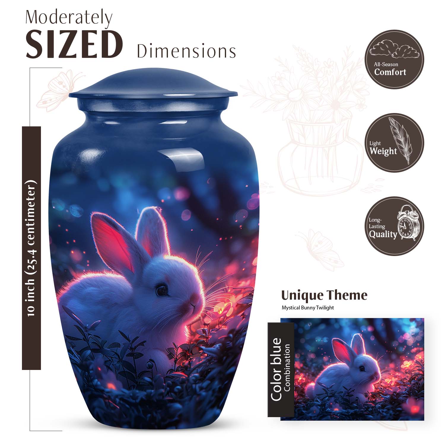 Rabbit Cremation Urn for Human Ashes