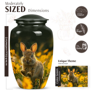 Large Rabbit Cremation Urn for Human Cremated Ashes