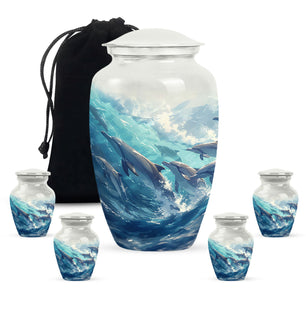 Dolphin urn Large & Small Combo