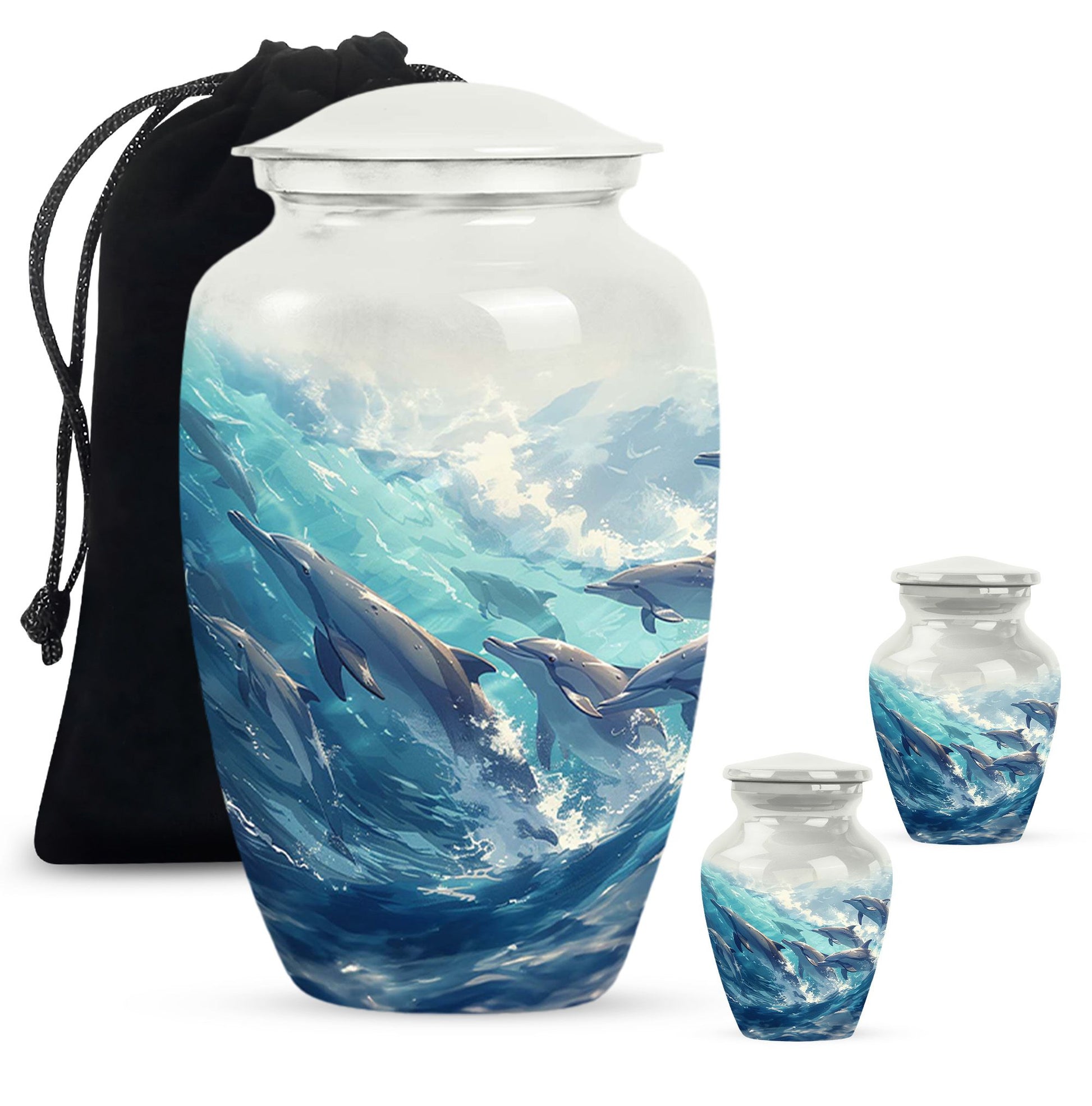 Dolphin urn Large & Small Combo