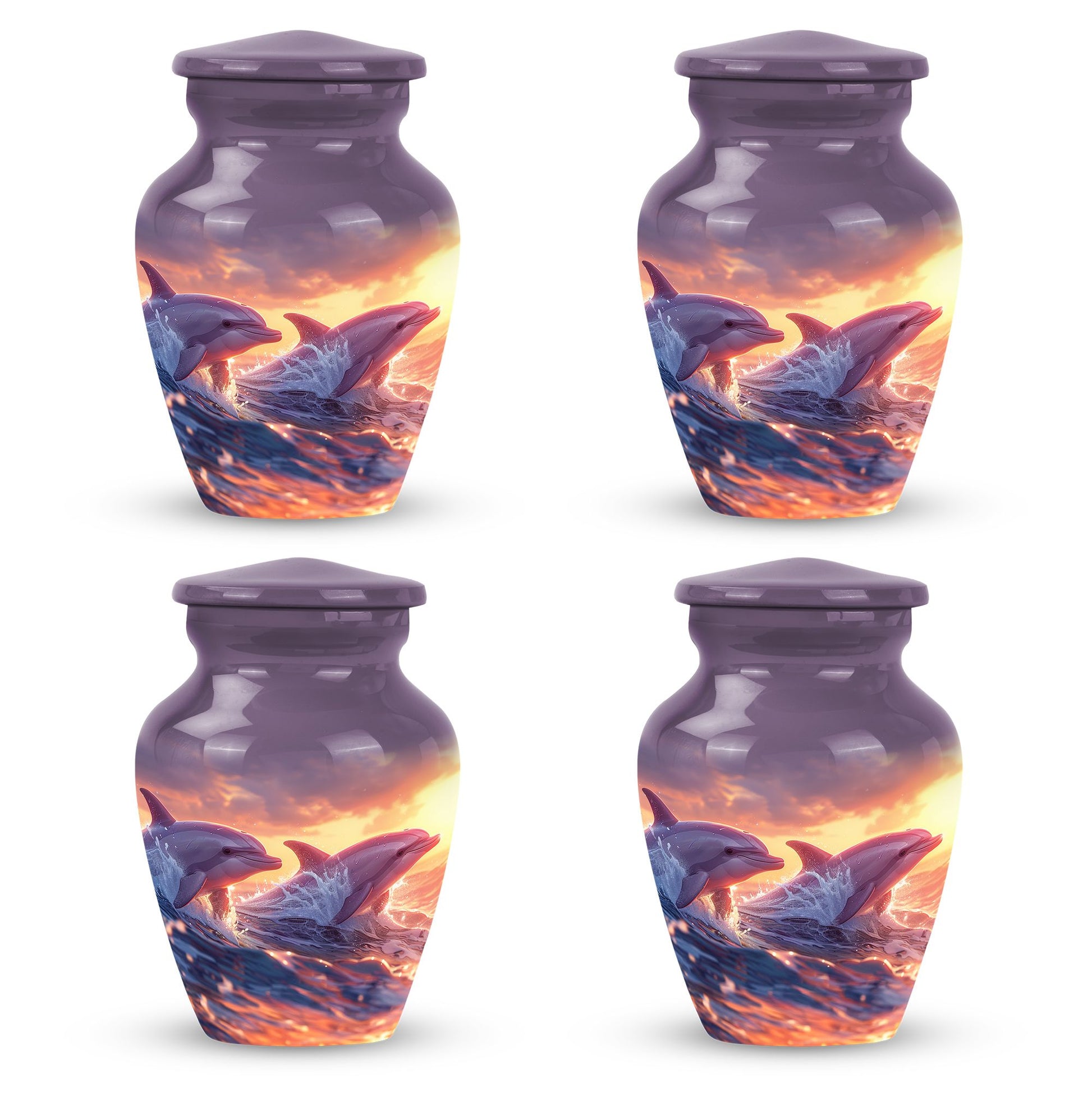 Dolphin  Small Urn Set of 4 Combo