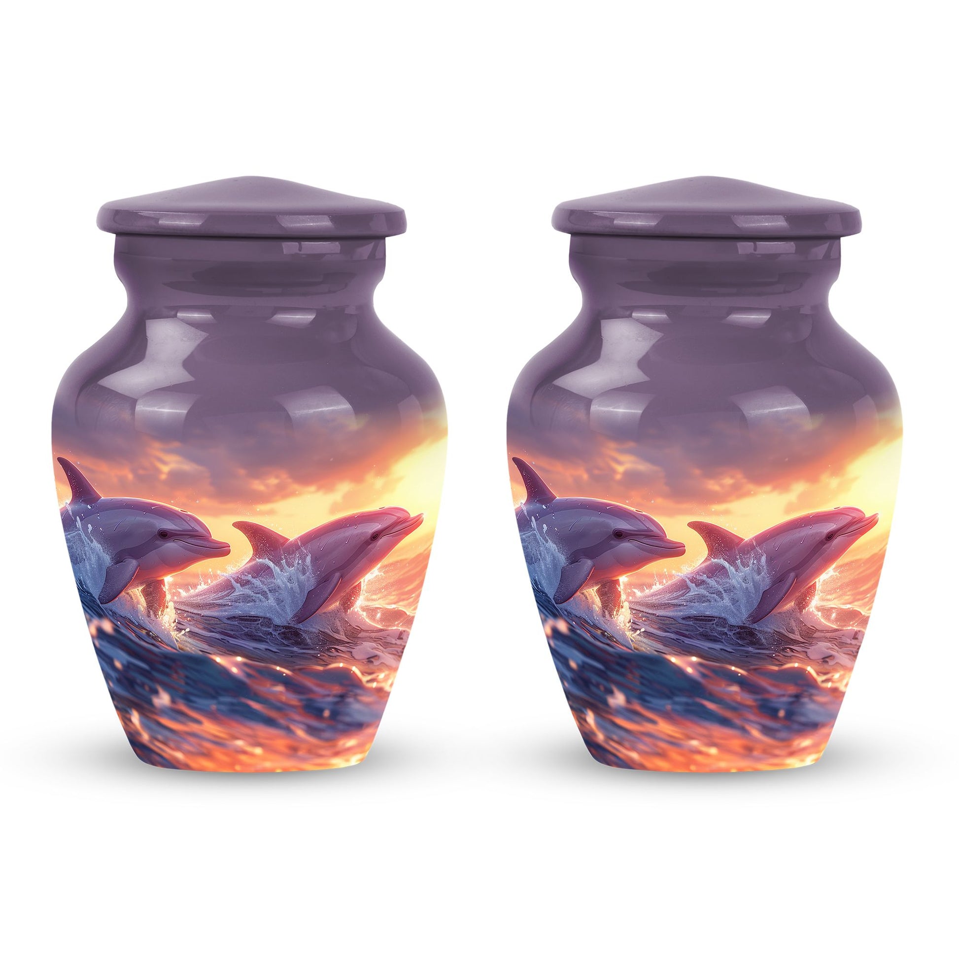 Dolphin  Small Urn Set of 2 Combo