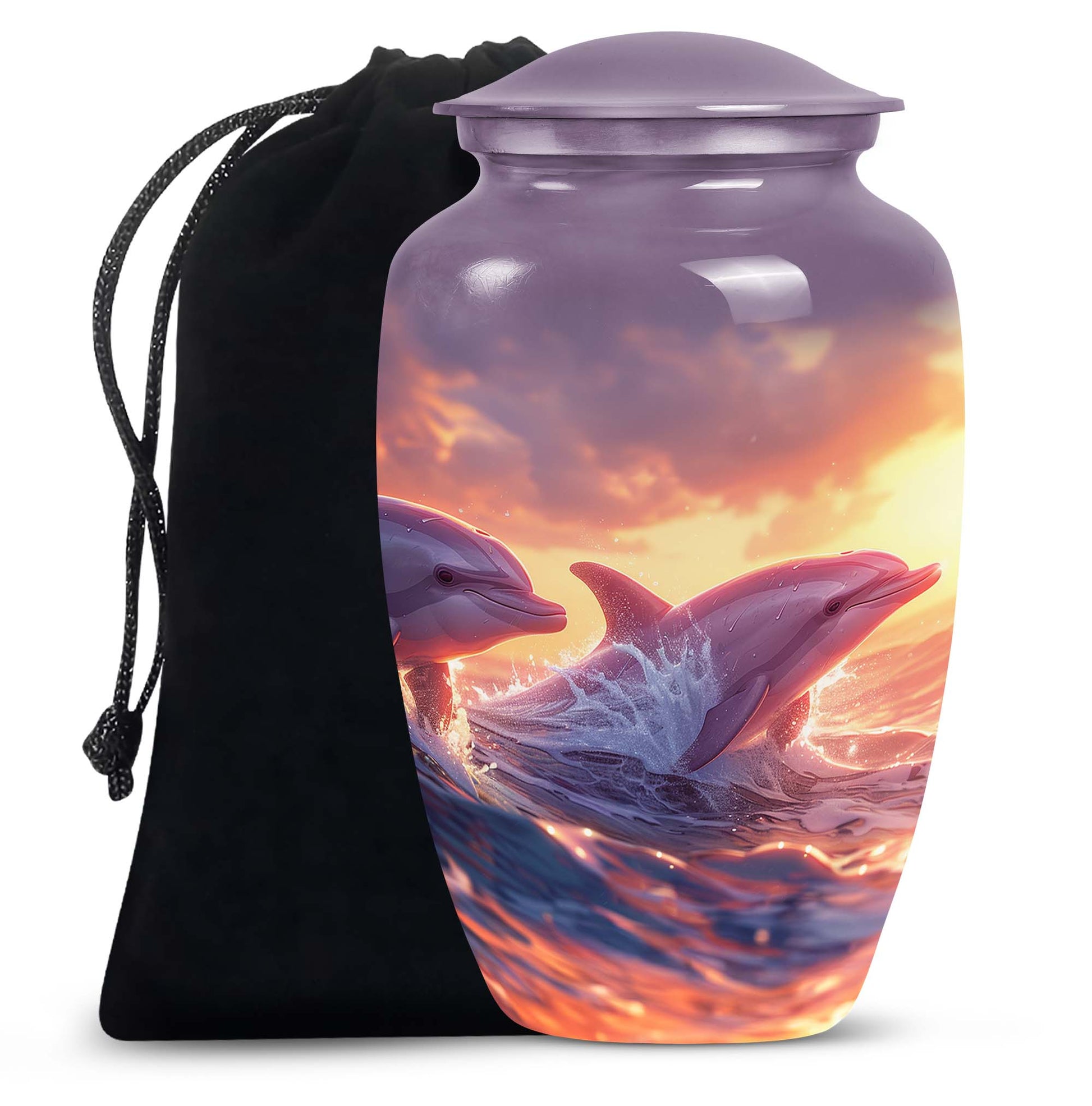 Dolphin  Large Urn 10 Inch