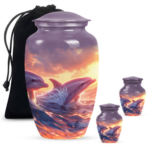 Dolphin  Large urn & 2 Small Urn