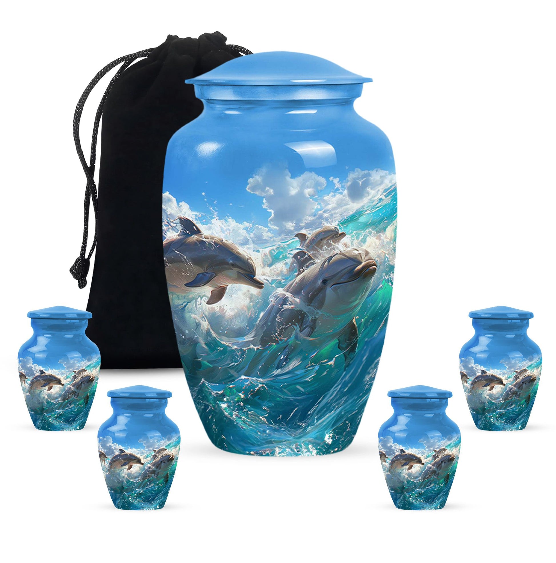 Ocean  Large urn & 4 Small Urn