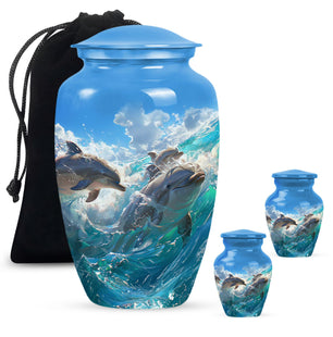 Ocean  Large urn & 2 Small Urn