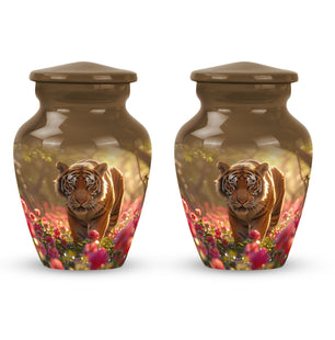 Tiger  Small Urn Set of 2 Combo