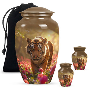 Tiger  Large urn & 2 Small Urn