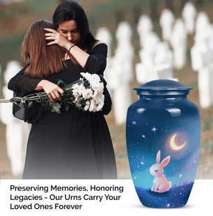 Rabbit Memorial Cremation Urn for Adult Human Ashes