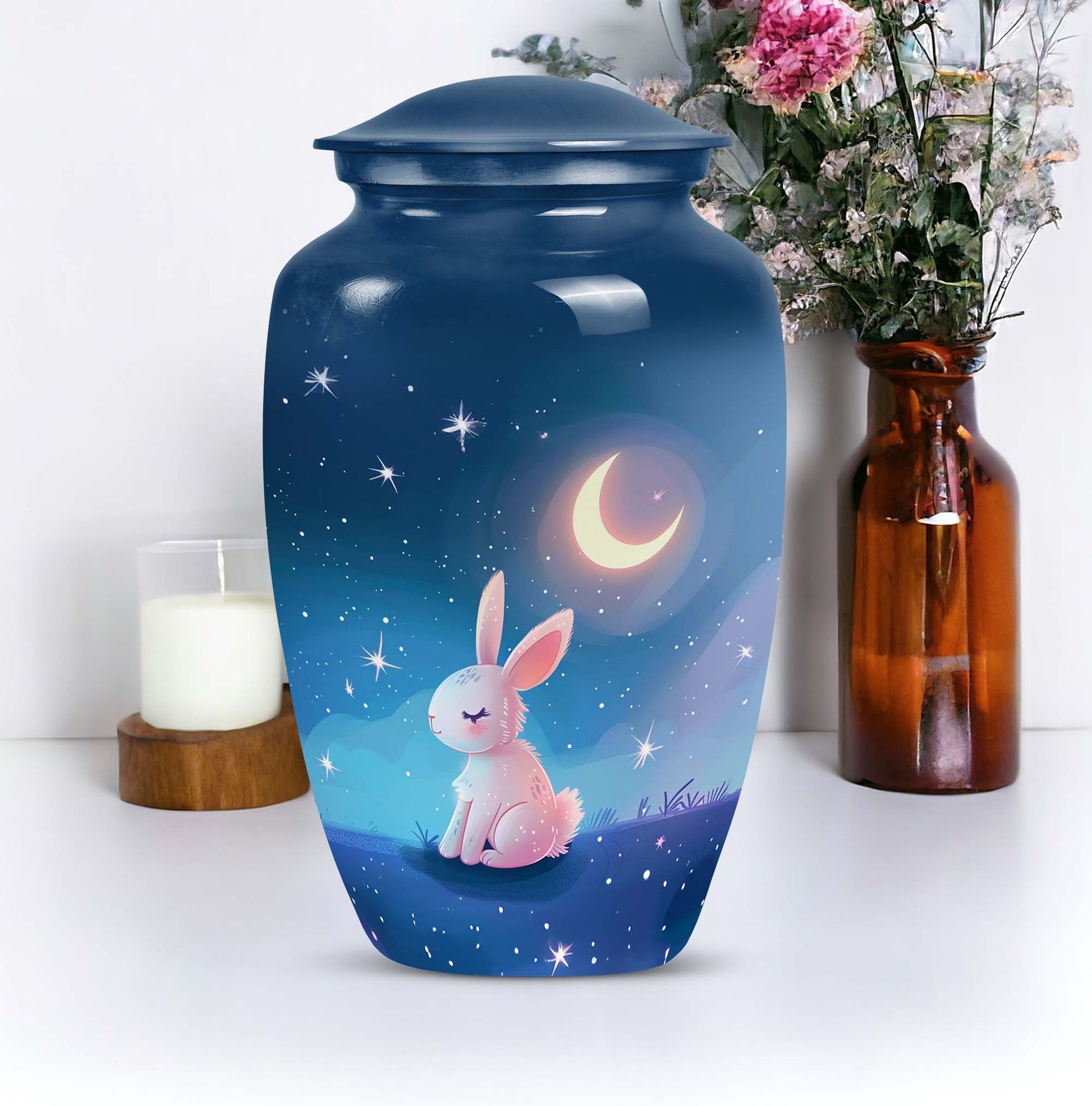 Rabbit Memorial Cremation Urn for Adult Human Ashes