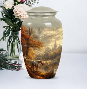 Graceful Horse Cremation Urn for Human Ashes