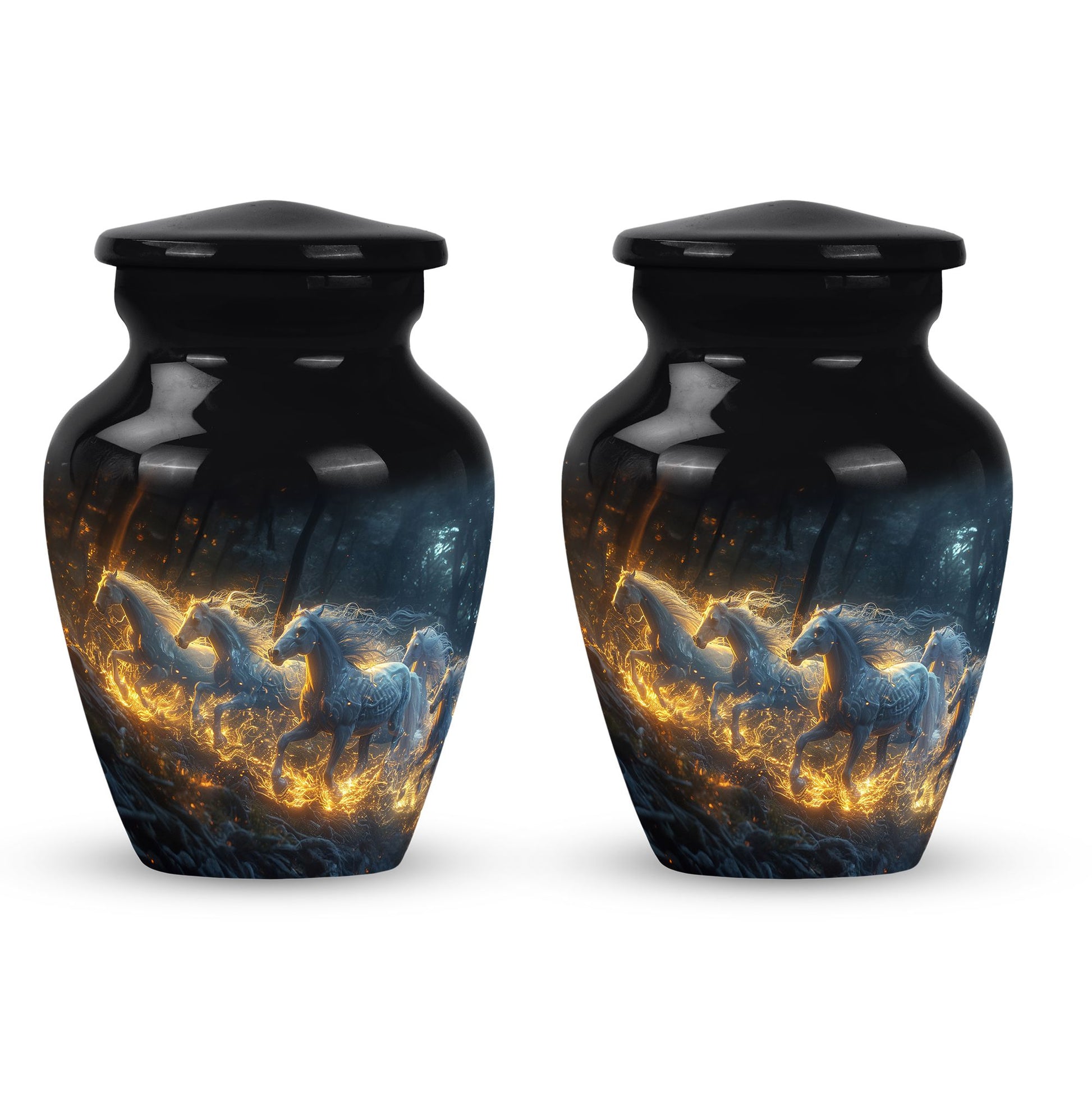 Horse  Small Urn Set of 2 Combo