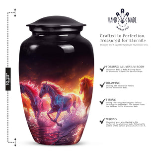 Running Horse Cremation Urn for Human Ashes