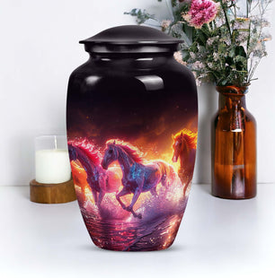 Running Horse Cremation Urn for Human Ashes